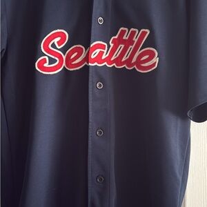 Vintage Seattle Navy Blue Men's Jersey